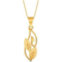 Joyalukkas Gold 22k Beautiful Dual Leaf Casual Pendants for Women-image-81