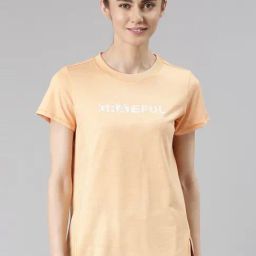 Enamor Orange Graphic Print Sports T-Shirt-image-3