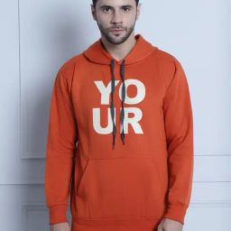 Vimal Jonney Rust Regular Fit Printed Hooded Sweatshirt-picture-33
