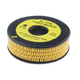 RS PRO Slide On Cable Markers Black on Yellow 3.6-7.4 mm, 8121063-image-88