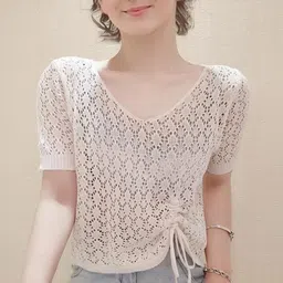 StyleCast Women Self Design V-Neck Top-image-26
