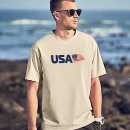 VEIRDO Men Typography Printed Pure Cotton T-shirt-image-86