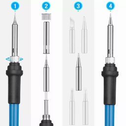 Fadman Round Tip Soldering Iron Kit 60 W With Solder Wire 60 W Temperature Controlled (Round Tip) image 4