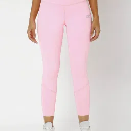 SILVERTRAQ Baby Pink Logo Print Leggings-image-2