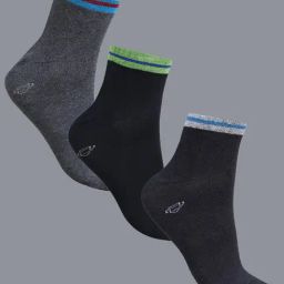 Dollar Grey & Black Socks - Pack of 3-image-48
