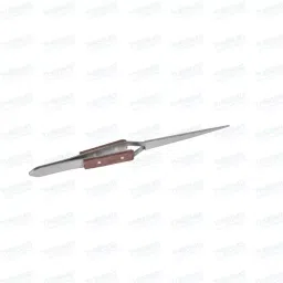 Thermo Straight Cross Locking Stainless Steel Tweezer (5 Piece) with Fiber Handle/Self Closing Tweezer-picture-27