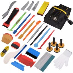 Autozcrave PPF & Wrapping Tool Kit Plastic, Rubber & Steel Multiple Color for Vinyl Wrap Film Install, PPFT12-23