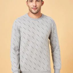 Byford By Pantaloons Grey Slim Fit Printed Sweatshirt-image-70