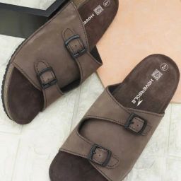 Hoversoul Men's Zeno Coffee Brown Slide Sandals-picture-48