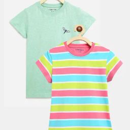 Campana Kids Multicolor Striped Top (Pack Of 2)-image-93
