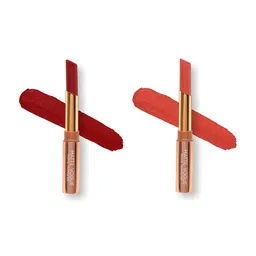 ME-ON Set of 2 Matte Vogue None-Transfer Lipsticks - Shade 06 & 18-48