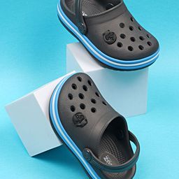 NEOZ Kids Striped Cut-Out Rubber Clogs-image-11