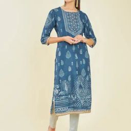 Soch Blue Printed Kurta-image-76