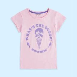 Pantaloons Junior Pink Cotton Printed T-Shirt-image-27
