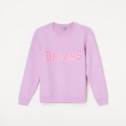 Fame Forever by Lifestyle Kids Lilac Cotton Printed Full Sleeves Sweatshirt-picture-14