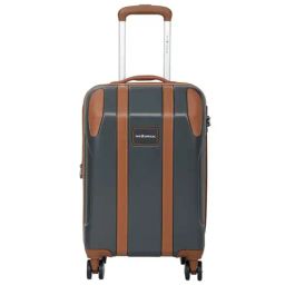 The Vertical Griffin Grey & Tan Solid Hard Cabin Trolley Bag - 57.5 cm-31