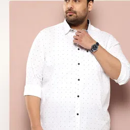 Thomas Scott Plus Size Premium Printed Pure Cotton Casual Shirt-image-90