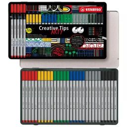 Stabilo CREATIVE TIPS ARTY Classic Set Multicolor for Artists, Students, Hobbyists, 89/30-6-1-20 (Set of 30)-47
