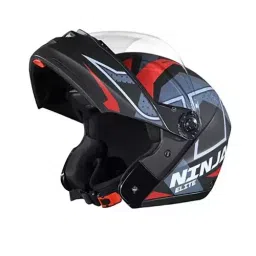 Studds NINJA ELITE SUPER D6 DECOR Black (580 mm) Large Full Face Flip-Up Helmet, BLACK N2-20