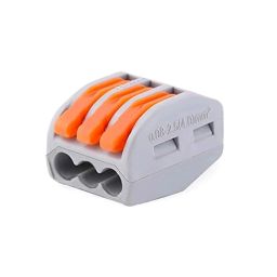 PCT-213 Wire Connector Terminal Block 0.08-2.5mm 3 Pole Wire Connector Reliable Spring Lock Lever for Cable Connection For Small Gauge Wires Easy-to-Use 3-Pin Terminal Block For Electrical Projects - RS3606PCT-213 Wire Connector Terminal Block 0.08-2.5mm 3 Pole Wire Connector Reliable Spring Lock Lever for Cable Connection For Small Gauge Wires Easy-to-Use 3-Pin Terminal Block For Electrical Projects - RS3606-2
