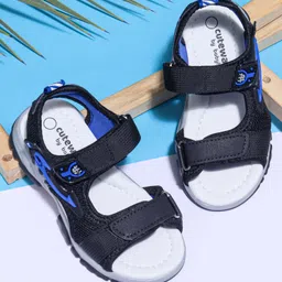 Cute Walk by Babyhug Sandals With Dual Velcro Closure - Black-picture-47