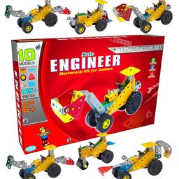 Vworld Metal Engineer Construction Puzzle Game Mechanical Kit - 105 Pieces-12