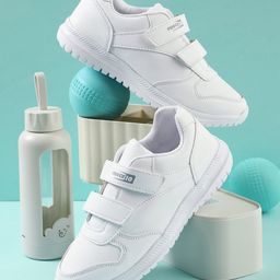 LIBERTY velcro Solid School Shoes - White-image-93