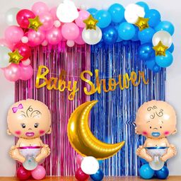 Bubble Trouble Baby Shower Letter Foil Banner Latex Star Foil Balloon Baby Shower Decorations - Pack of 61-image-58