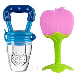BitFeex Apple Silicone Food Fruit Nibbler with Extra Mesh Soft Pacifier Feeder for 6-12 Months Infant Baby Elegant BPA Free-Pack of 2pcs-7