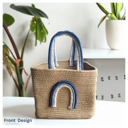 Jasmey Homes Jute Bag for Toy Storage - Rainbow Blue-image-81