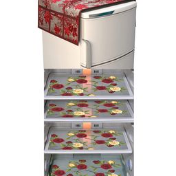 Dakshya Industries Fridge Top Cover and Fridge Mat Combo Set of 5-97