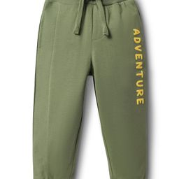 Babyhug Cotton Looper Knit Full Length Lounge Pant with Adventure Print - Dark Green-image-81