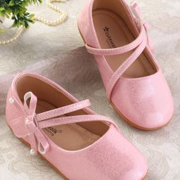 Cute Walk by Babyhug Ballerinas With Velcro Closure & Bow Applique - Pink-picture-28