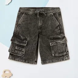 max Boys Washed Printed Cargo Shorts-picture-23