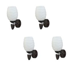 1ST TIME Set Of 4 White Glass Traditional Cylinder Shaped Wall Lamp-picture-42