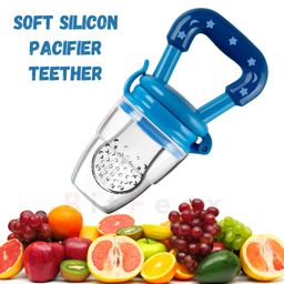 BitFeex Apple Silicone Food Fruit Nibbler with Extra Mesh Soft Pacifier Feeder for 6-12 Months Infant Baby Elegant BPA Free-Pack of 2pcs image 3