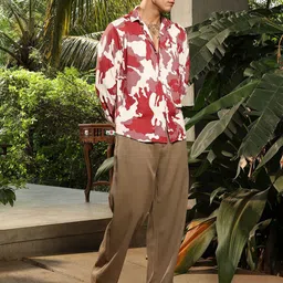 Campus Sutra Comfort Abstract Printed Cotton Casual Shirt-image-80