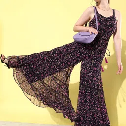 QUIERO Floral Printed Culotte Jumpsuit-image-91