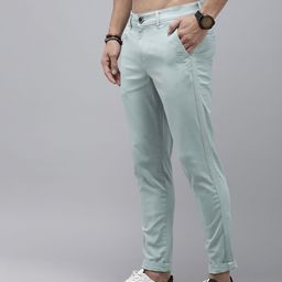 The Roadster Lifestyle Co. Men Slim Fit Low-Rise Trousers With Taping Detail-image-18