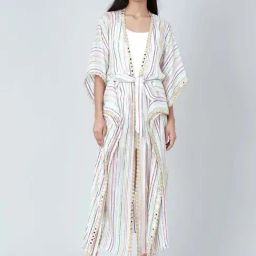 First Resort By Ramola Bachchan White Lurex Cover-Up-image-89