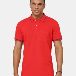 Masculino Latino Men Bio Finish Solid Polo Collar Cotton T-shirt-image-75