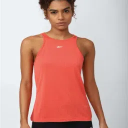 Reebok Orange Self Pattern Sports Tank Top-image-46