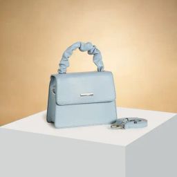 Forever Glam by Pantaloons Blue Solid Medium Handheld Handbag-image-9