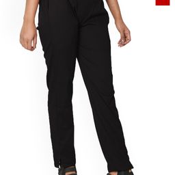 SRISARAS Women Pack Of 2 Slim Fit Pleated Cotton Peg Trousers-image-95