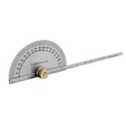 A.D INTERNATIONAL Stainless Steel Degree cum Depth Protractor with 0° to 180° Measurement Range and High Accuracy, MB-K4ZF-1US3-22