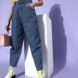 DressBerry Women Stunning Blue High-Rise Regular Fit Stretchable Jeans-image-27