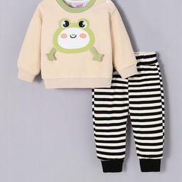 Hopscotch Boys 2-Pc Frog Applique Striped Joggers Clothing Set-picture-49