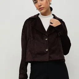 HOUSE OF S Women Crop Tailored Jacket-image-3