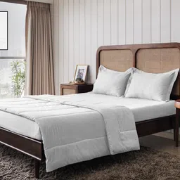The Happy Pod Off White Microfiber AC Room 150 GSM Double Bed Comforter-image-99