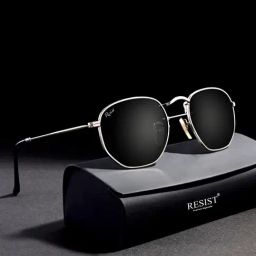Resist Eyewear Black Hexagon Unisex Sunglasses-picture-29